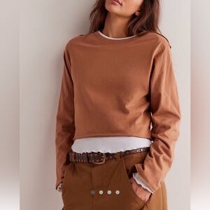 We The Free Tan Long Sleeve Top